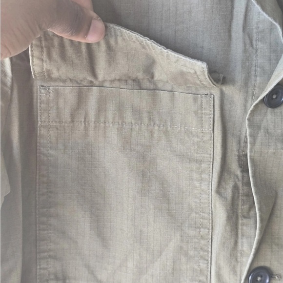 Zara Man Light Weight Jacket Sz Medium Green Button Up Casual Pockets - Picture 8 of 9